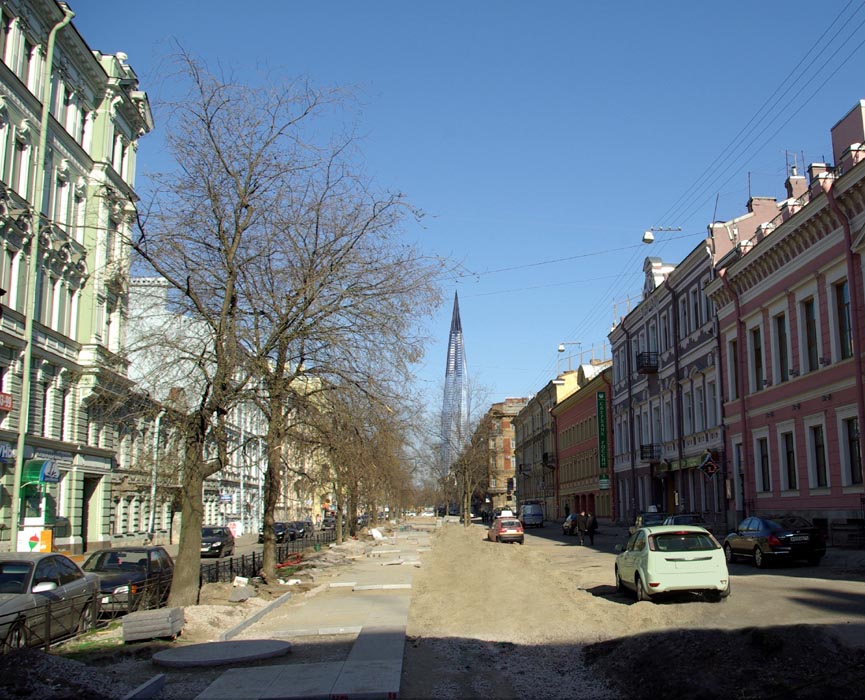 Вид вдоль Фурштатской улицы
