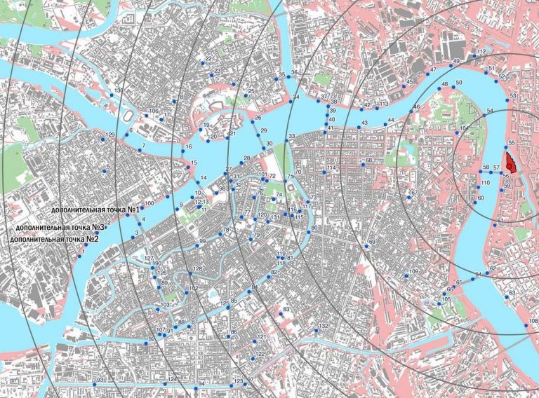 Вид города сверху карта